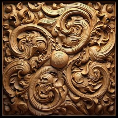 Patterns and decorations stl curly 2 3d model
